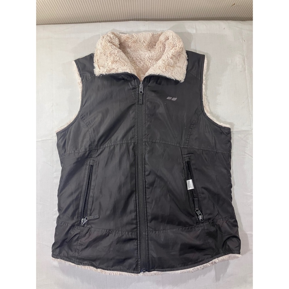 Koppen Reversible Sherpa Fleece Lined Vest Black Womens Size‎ Medium